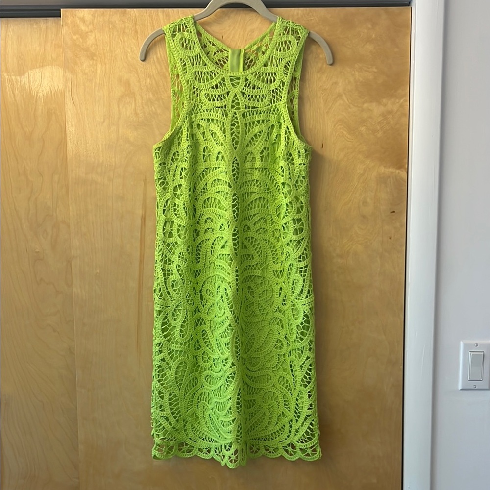 Lilly Pulitzer Green Halter Sheath Midi Dress